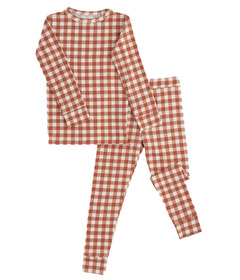 Pip + Phee Bamboo Long-Sleeve Set Amber Gingham
