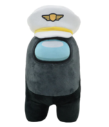 YuMe Among Us Official 12 Inch Plush Black with Captains Hat
