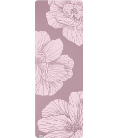 GAIAM 6mm TPE Printed Yoga Mat Mellow Mauve Hibiscus