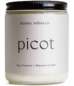 Picot Candle Honey Tobacco