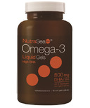 NutriSea Gélules d'oméga-3 et DHA 2 fois plus concentrées