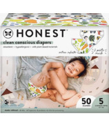 The Honest Company Clean Conscious Disposable Overnight Diapers Cozy Cloud  + Star Signs - Size 3 - 52ct