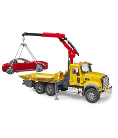 Bruder Toys New Mack Granite Tow Truck with Roadster