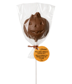 Saxon Chocolates Milk Chocolate Pumpkin Lollipop