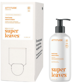 ATTITUDE Super Leaves Natural Hand Soap Orange Blossom & Eucalyptus Bundle