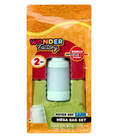 Wonder Factory Never Dry Sand and Dough Mega Bag Set Red, Green and Blue