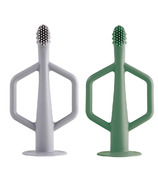 Tiny Twinkle Silicone Toothbrush Pack Olive and Grey