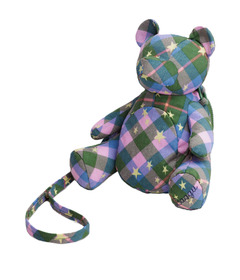 BAGGU Bear Bag Green Star Plaid