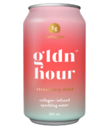 Gldn Hour Collagen Infused Sparkling Water Strawberry Mint