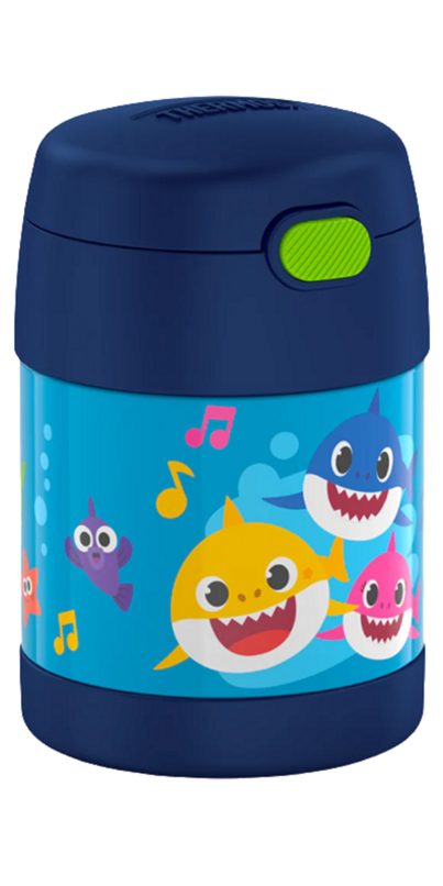 Thermos Funtainer 12 Ounce Stainless Steel Vacuum Insulated Kids Straw  Bottle Baby Shark 