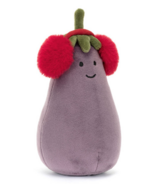 Jellycat Peluche Toastie l'aubergine, collection Vivacious Vegetables