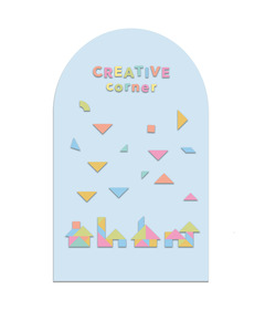 Cherrypick Original Magic Playwall Arch Magnetic Wall Decal Sky Blue