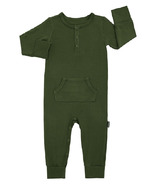 Belan.J Long Sleeve Pocket Romper Forest Green