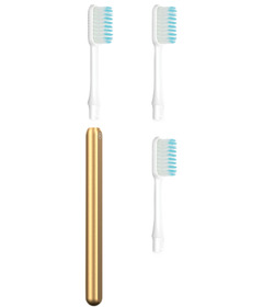 Nada Adult Toothbrush Starter + 2 Brush Heads Soft Gold