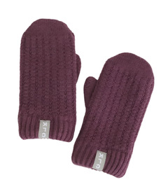 Calikids Knit Glove with Berber Lining Eggplant