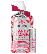 Hempz Moisturizer & Lip Balm Holiday Gift Set Candy Cane Lane