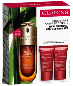 Clarins Double Serum & Super-Restorative Replenishing, Age-defying Set