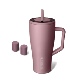 BruMate Era Straw Tumbler + Era Straw Caps Rose Taupe Bundle