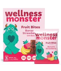 Wellness Monster Nut-Free Fruit Bites Banana Strawberry