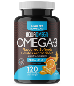 AquaOmega High EPA Capsules molles aromatisées Orange