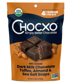 ChocXO Dark Milk Toffee Almond & Sea Salt Snaps