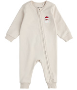 petit lem Fleece Playsuit Creme Beige Santa Baby