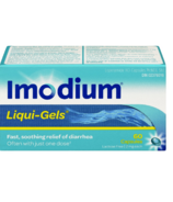 Imodium Liqui-Gels Soulagement rapide de la diarrhée grâce au chlorhydrate de lopéramide