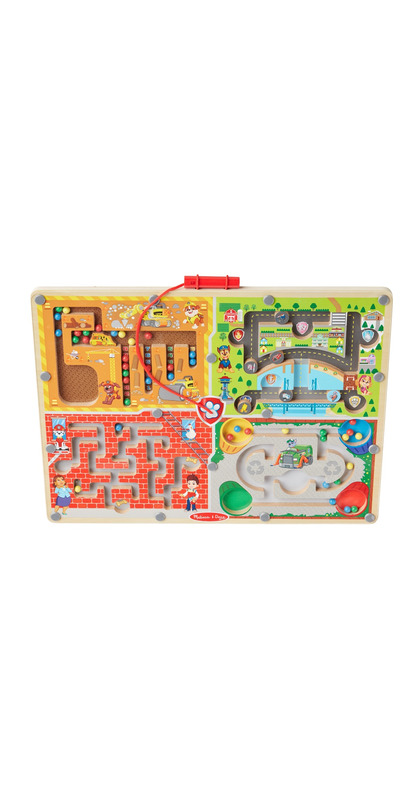 PAW Patrol Planche de labyrinthe 4-en-1 avec baguette magnétique en bois 