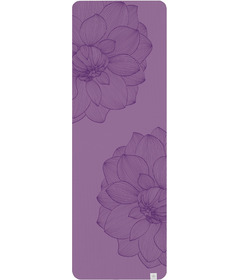 GAIAM 6mm TPE Printed Yoga Mat Dusty Lavender Dahlia