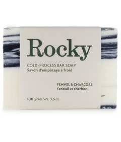 image of Rocky Bar Soap Fennel & Charcoal with sku:127111