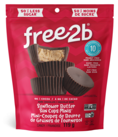 free2b Dark Chocolate Sunflower Butter Mini Cups