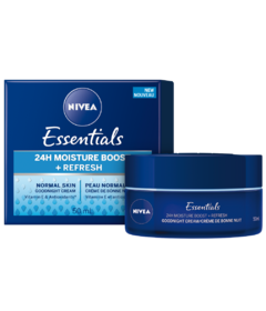 Nivea Essentials 24h Moisture Boost + Refresh Night Cream for Normal Skin