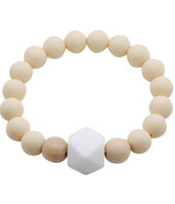 Glitter & Spice Silicone Teething Bracelet Barely Beige