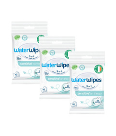 WaterWipes Sensitive+ On The Go Unscented & Hypoallergenic 3 Pack Bundle