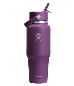 Hydro Flask Wide Mouth with Flex Straw Travel Bottle Beachplum Purple