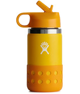 Hydro Flask Kids Wide Mouth Straw Lid And Boot Canary