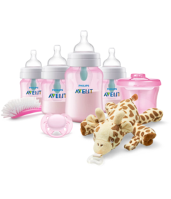 Philips AVENT Newborn Gift Set Anti-Colic Baby Bottle AirFree Vent Pink
