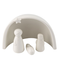 image of Silver Tree Porcelain Nativity  with sku:306018