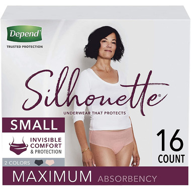 Depend Silhouette Incontinence Underwear for Women Max Absorbency Small