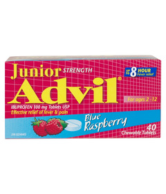 Advil Junior Strength Chewables Blue Raspberry