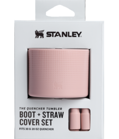 Stanley The Quencher Tumbler Boot + Straw Cover Pink Dusk