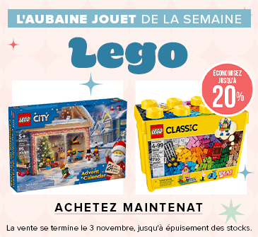 L'aubaine jouet de la semaine : Économisez 20 % sur les produits Lego