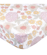 Gerber Childrenswear Knit Crib Sheet Retro Floral Floral