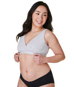 Bravado Designs Cotton Sleep Bra Grey Heather