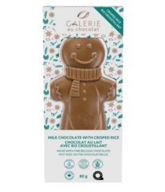 Galerie au Chocolat Milk Chocolate Gingerbread Man with Crisped Rice