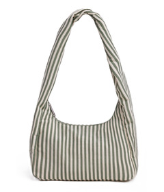 BAGGU Small Nylon Meringue Bag Sage Stripe