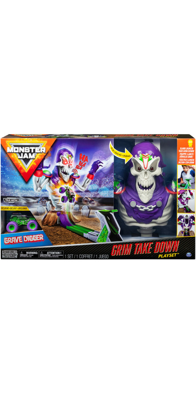 Monster jam grim takedown playset online