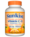 Sunkist Vitamin C + D Chewable Juicy Orange