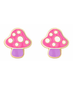 Girl Nation Enamel Stud Earrings Mini Mushroom