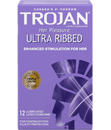 Trojan Her Pleasure Ultra Ribbed Lubricated Latex Condoms 
